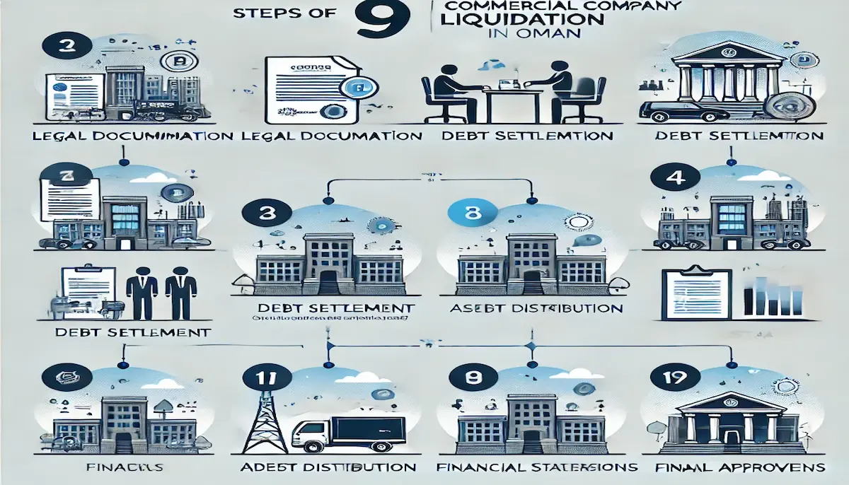 أبرز 9 خطوات لتصفية الشركة التجارية في سلطنة عُمان