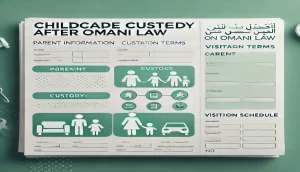 نموذج ورقة حضانة الأطفال بعد الطلاق في القانون العماني